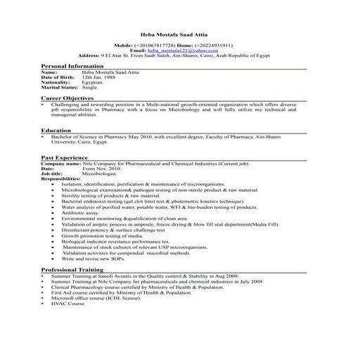 Heba mostafa saad  cv 
