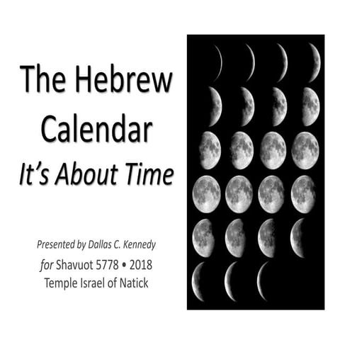 The Hebrew Calendar: It's About Time