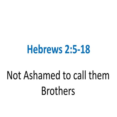 Hebrews Chapter 2 | PPT