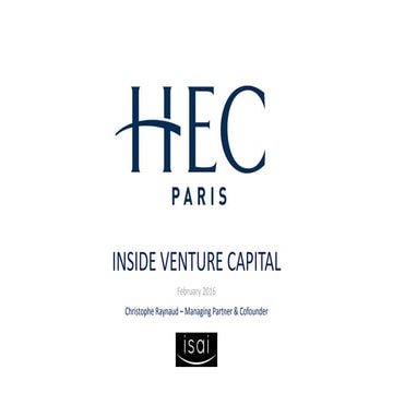 Hec inside venture capital   part 2 & 3