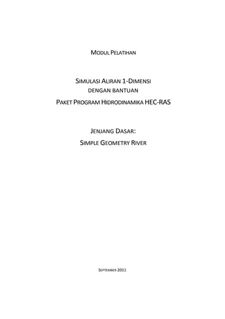 Hec ras-dasar-simple-geometry-river...