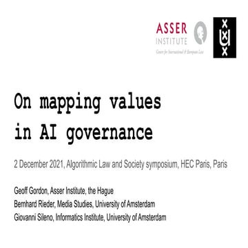On Mapping Values in AI Governance