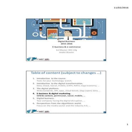 HEC Digital Business. E-commerce