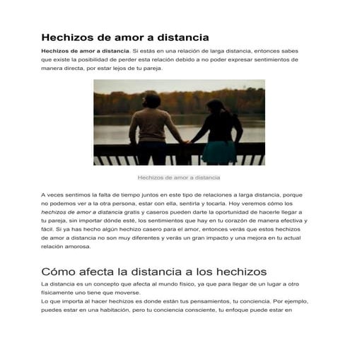 Hechizos de amor a distancia | PDF