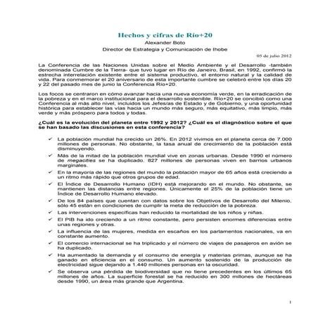 Hechos y cifras de Río+20 por Alexander Boto