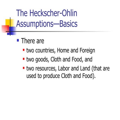 Heckscher Ohlin Model