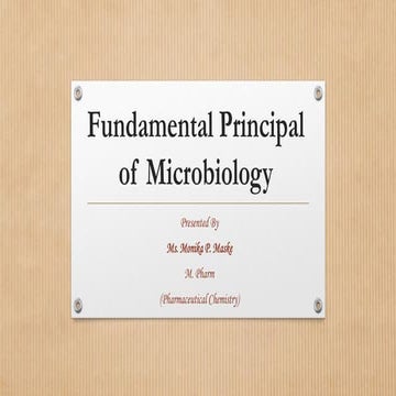 Fundamental Principal of Microbiology