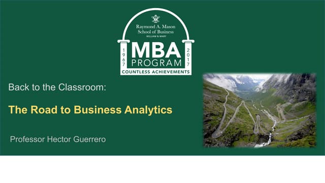 Hector Guerrero- Road to Business Analytics