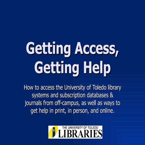 HED Getting Access/Help