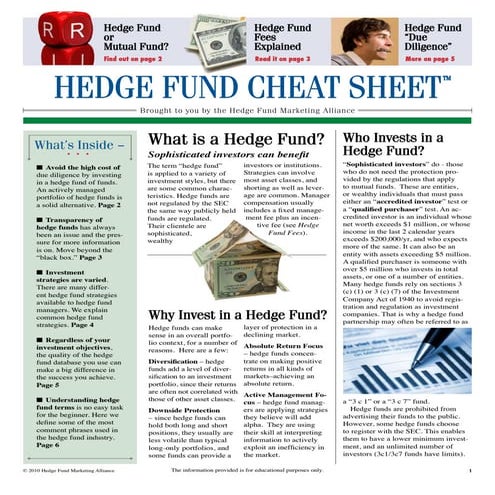 Hedge funds - Quick Overview