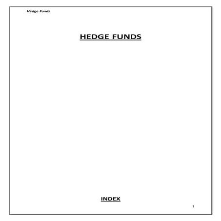 Hedge funds