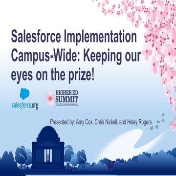 Salesforce Implementation Campus-wide: Keeping our eyes on the prize!