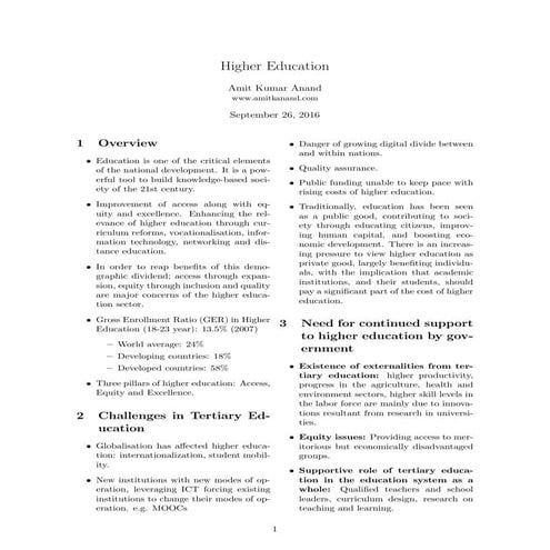 Higher Education In India