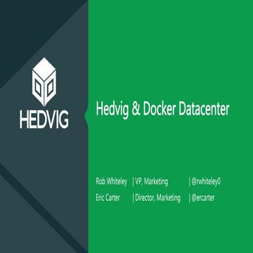 Hedvig & Docker Datacenter