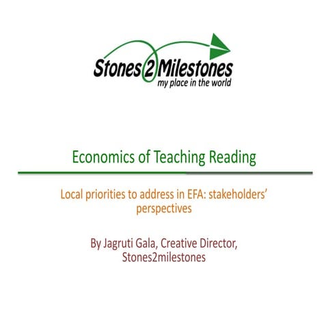 Teaching reading as an EFA priority