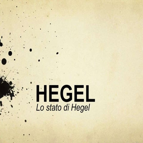 Hegel lo Stato.