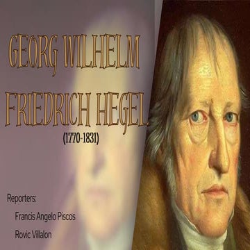 HEGEL power point presentation. triadic movement.