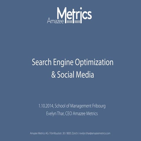 Search Engine Optimization & Social Media | PPT