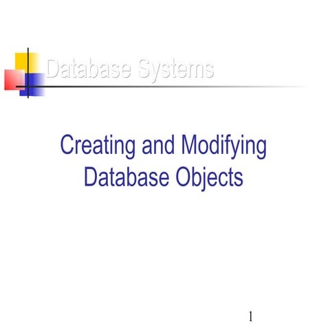 Sql database object | PPT