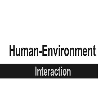 Human-Environment Interaction | PDF
