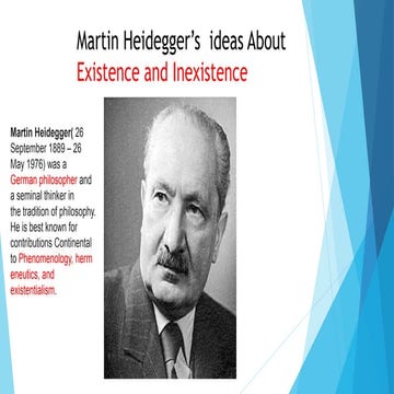 Heidegger existence and inexistence