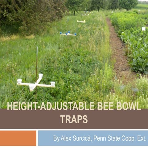 Height adjustable bee bowltraps