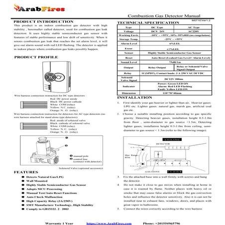 Heiman hm 710 gas detector user manual - arab fires