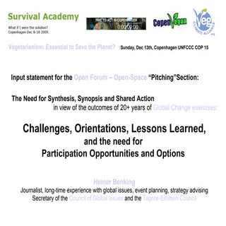 Heiner Benking CopenVegan Alliance ...