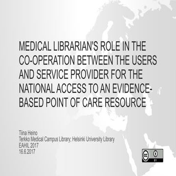 Medical librarian's role in the co-operation between the users and service p...