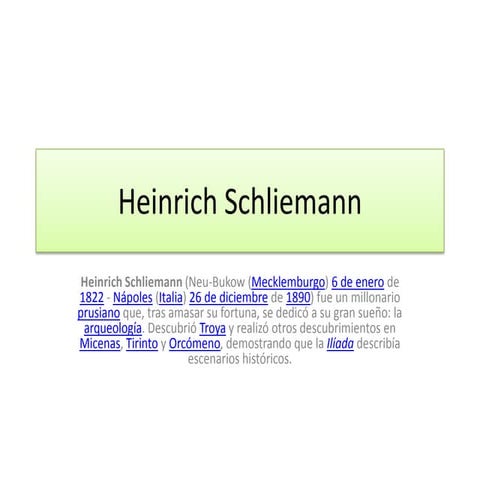 Heinrich schliemann