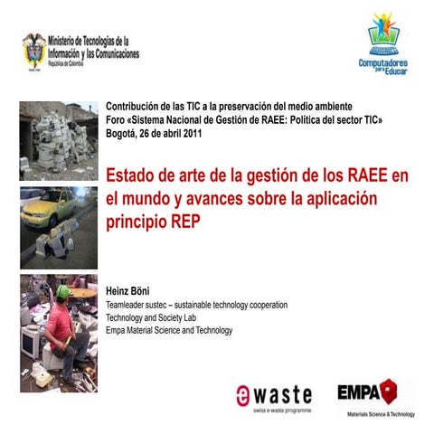 Conferencia de Heinz Bôni - Primer ForoTICRAEE