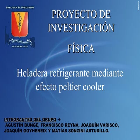 Heladera refigerante mediante efecto peltier cooler | PPT