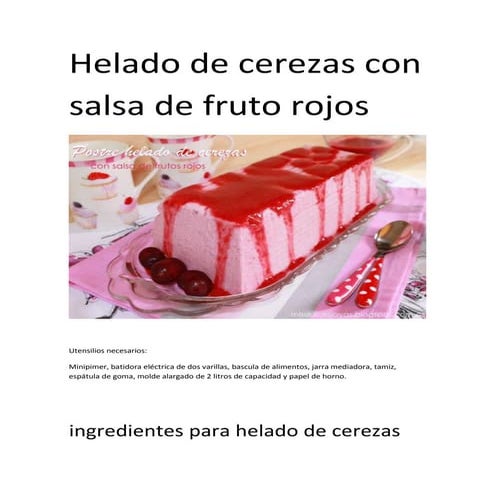 Helado de cerezas