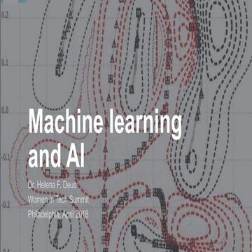 Machine Learning and AI, by Helena Deus, PhD