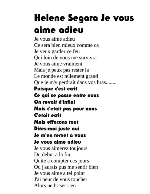 TÉLÉCHARGER HELENE SEGARA JE VOUS AIME ADIEU AIME TÉLÉCHARGER ADIEU VOUS HELENE SEGARA JE