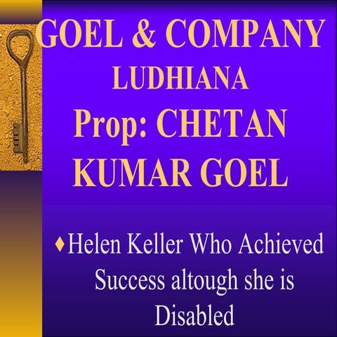 Helen keller achieved success altough she is disabled