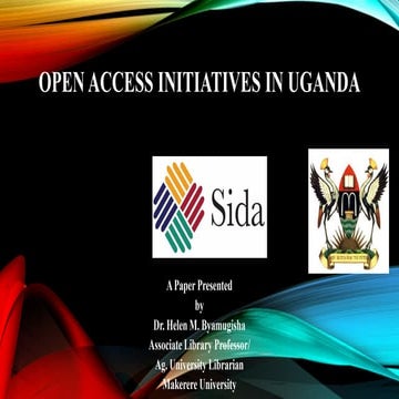 Open Access Initiatives in Uganda