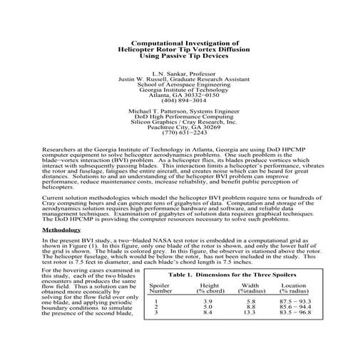 Helicopter rotor tip vortex diffusion