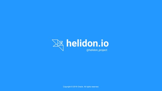 Helidon: Java Libraries for Writing Microservices
