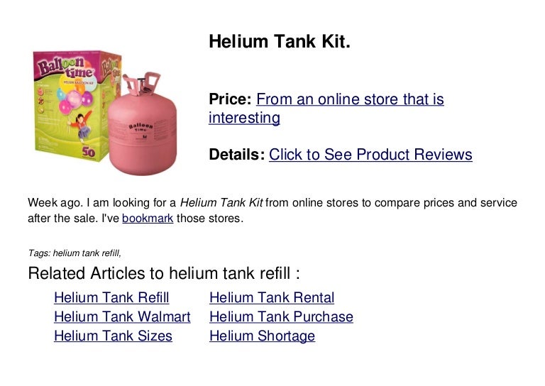 Where Can I Refill Helium Tanks www.slideshare.net