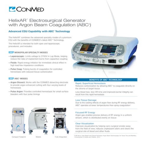 HelixAR™ Electrosurgical Generator with ABC® | PDF