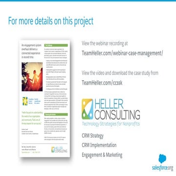 Salesforce Case Management with Canadian Cancer Society, Salesforce.org, and ...