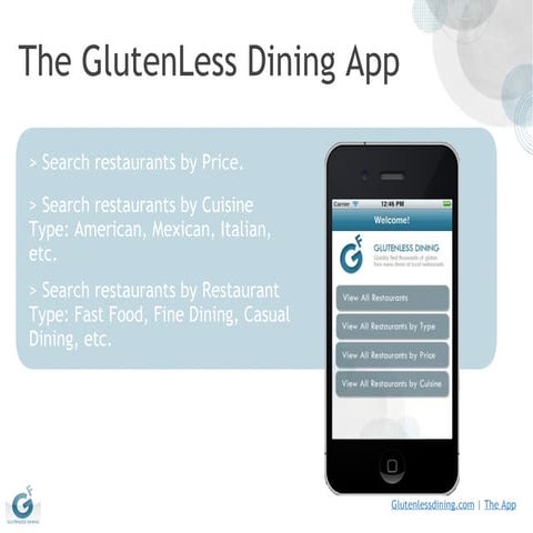 The GlutenLess Dining iPhone App