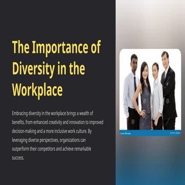 The Importance of Diversity in the Workplace | PPTX