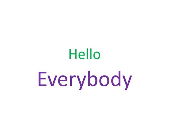 Hello everybody!! | PPT