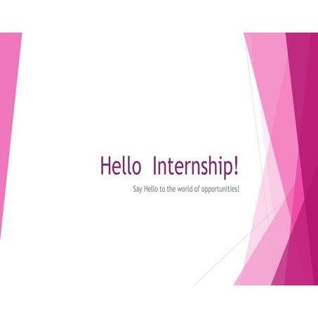 Navigating through your internship!
