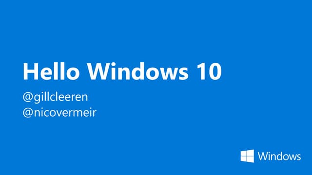 Hello windows 10