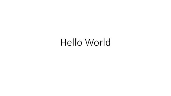 Hello world | PDF