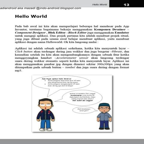 Hello world app inventor