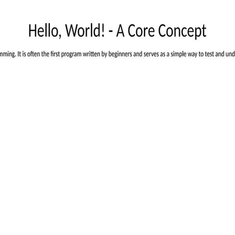 Hello_World_Concept is a concept to make people fool since 1900 | PPTX